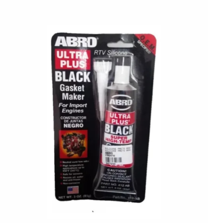 Cola Silicone Ultra Plus Black 999 650ºf 343ºc 85ml Abro Cor Preto