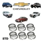 Anéis Segmento Omega Opala 4.1 6c Std Canaleta Fina - Imagem 2