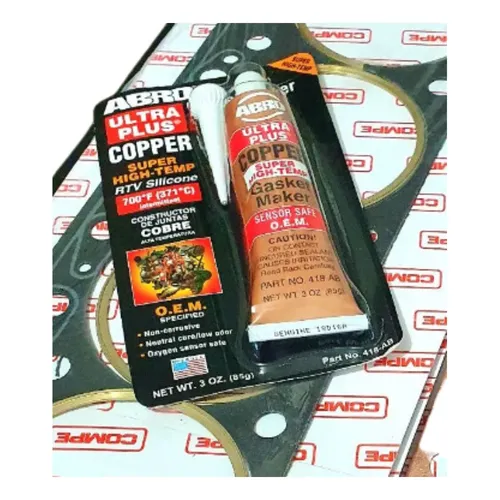 Silicone De Alta Temperatura Gasket Maker Copper 85gr Abro